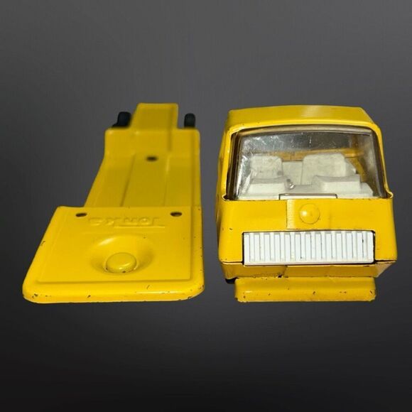 Vintage 1969 Metal Tonka Cab W/ Lowboy Flatbead Trailer 11” B9 - Picture 2 of 8